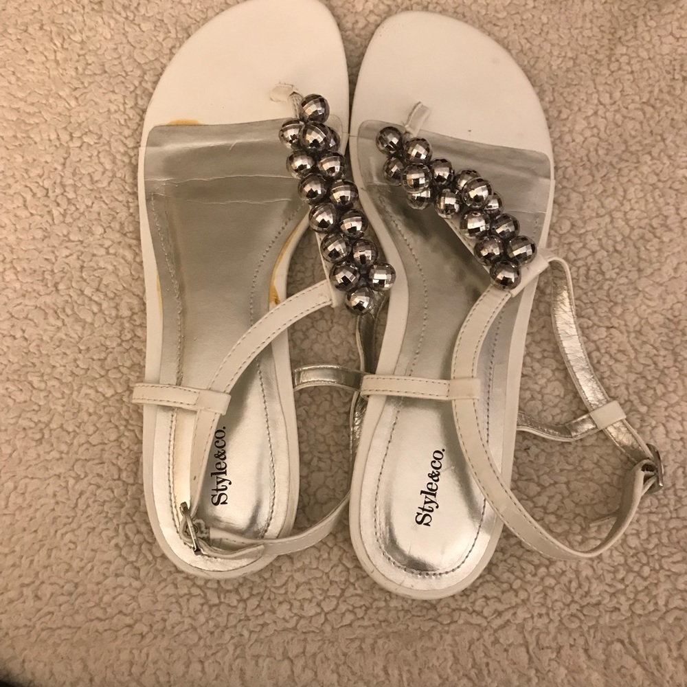 Size 9 white Style & Co. sandals